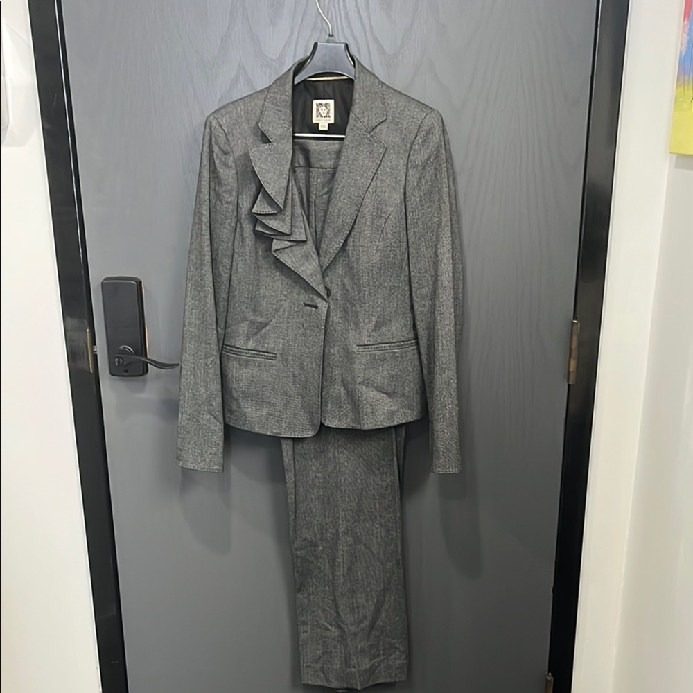 Anne Klein Gray Tailored Suit Set